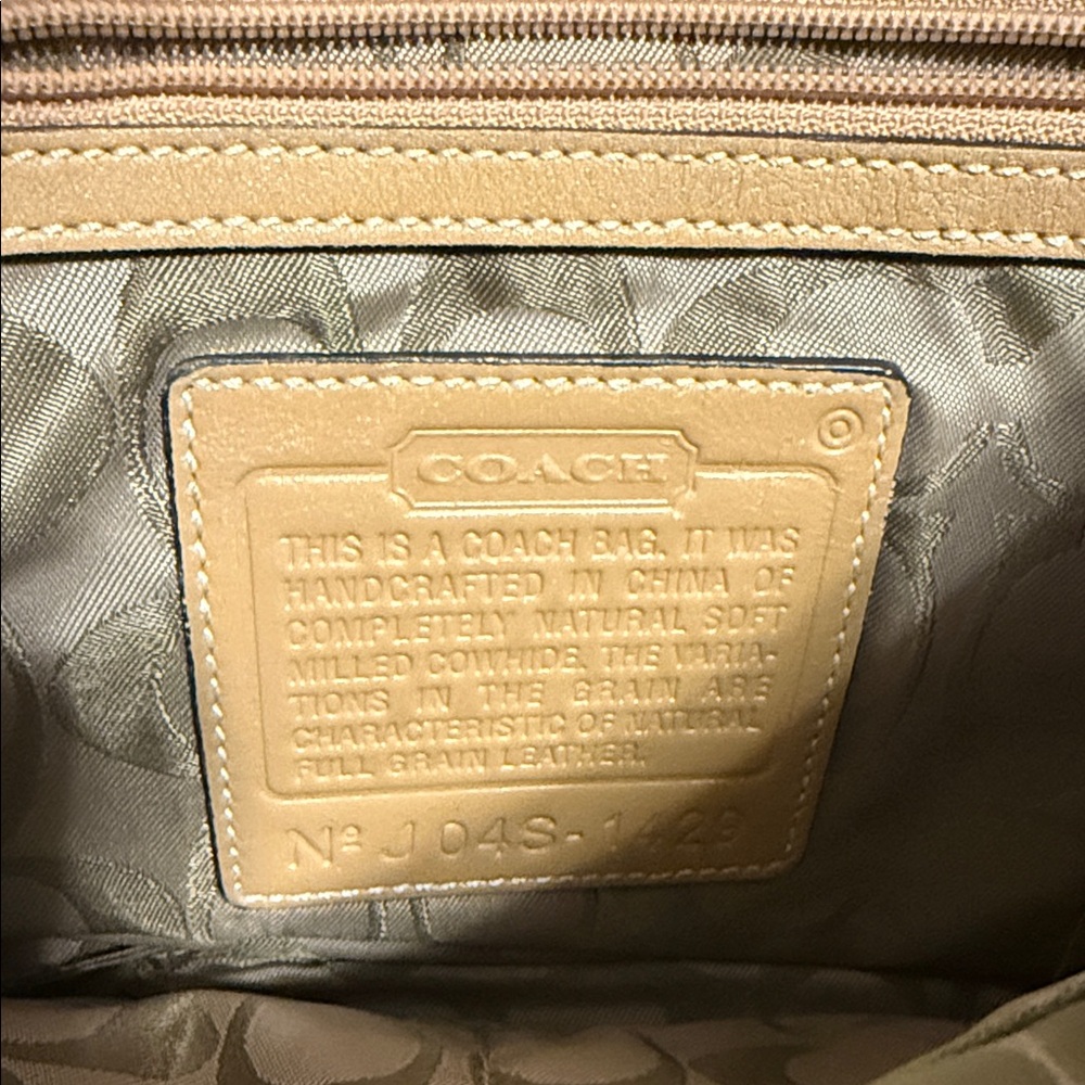 Coach - Tan Leather Shoulder Bag - Picture 2 of 11